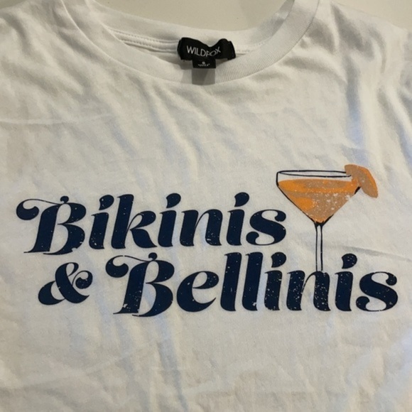 NWT Wildfox “Bellinis Please” KeKe Tee White S - Picture 2 of 5